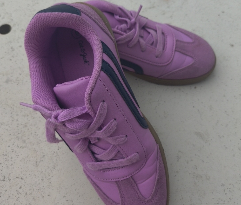 Cat & Jack Lavender Sneakers with Navy Accents